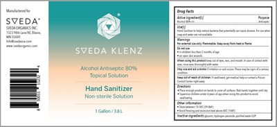 Sveda Klenz Hand Sanitizer Who Liquid 1 Gallon